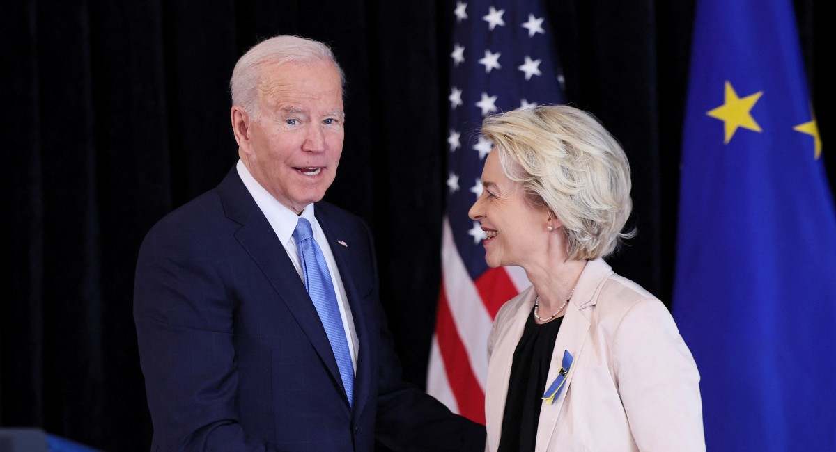 El presidente de Estados Unidos, Joe Biden y la presidenta de la Comisión Europea, Ursula von der Leyen.