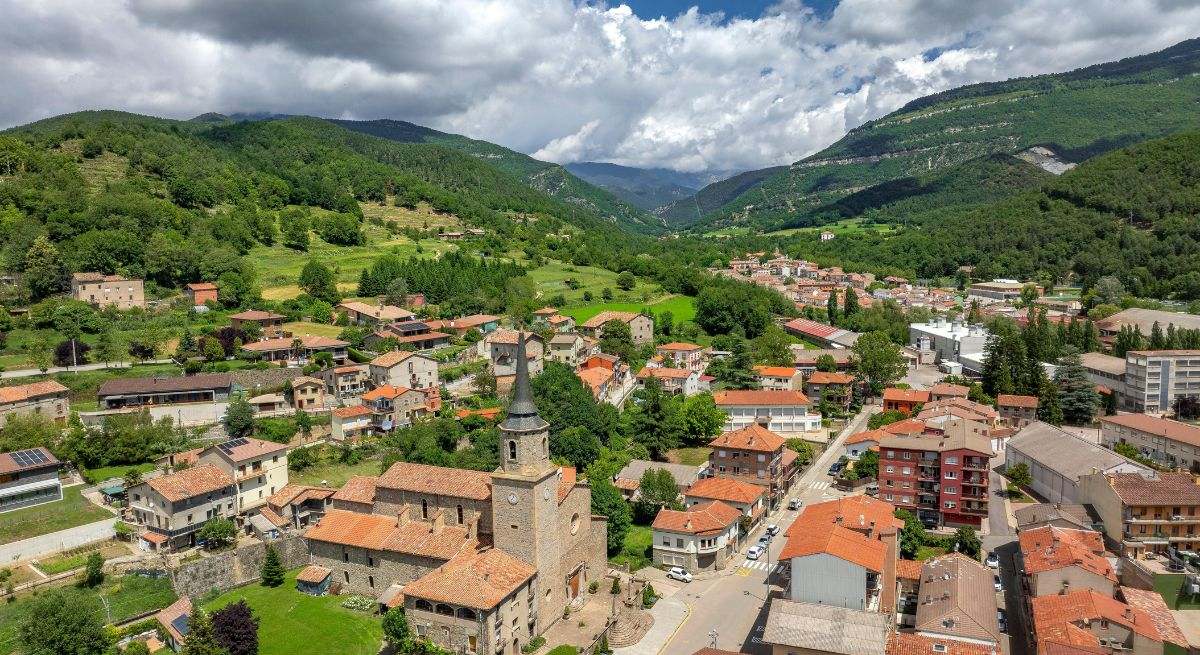 Vista panorámica del pueblo de Campdevànol