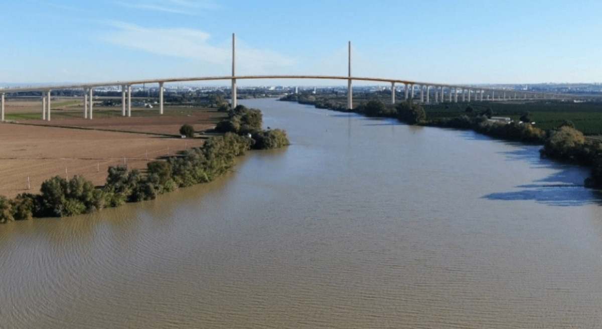 Recreación del puente que se pretende construir.