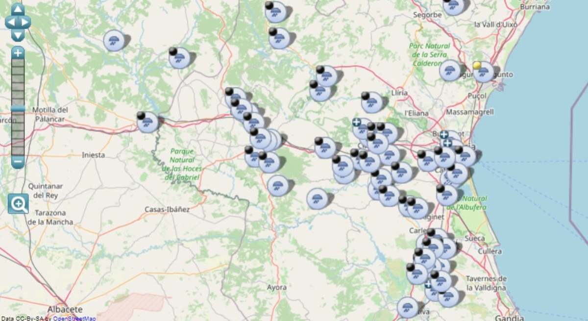 Mapa del estado de las carreteras en España en tiempo real, según la DGT. / Foto: DGT