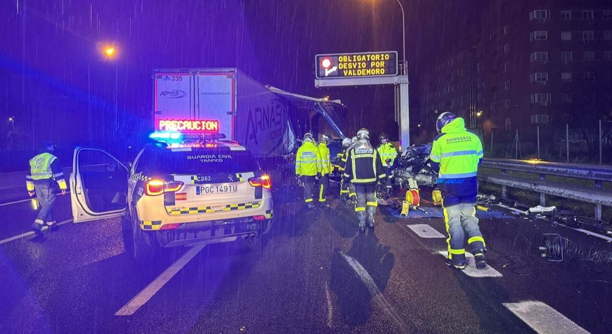 Accidente en la A-4. / Foto: Emergencias 112 Madrid.