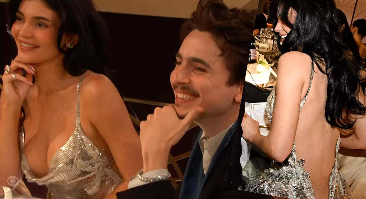 Kylie Jenner y Timothée Chalamet en los Globos de Oro 2025