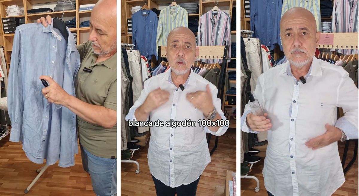 Planchar una camisa sin plancha. / Foto: Tiktok - testimu10