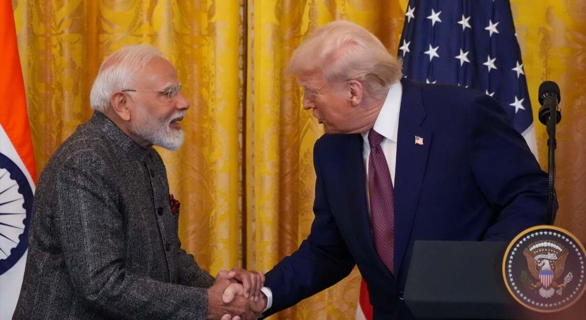 Saludo en la Casa Blanca entre el primer ministro de India, Narendra Modi, y el presidente de Estados Unidos, Donald Trump / EP