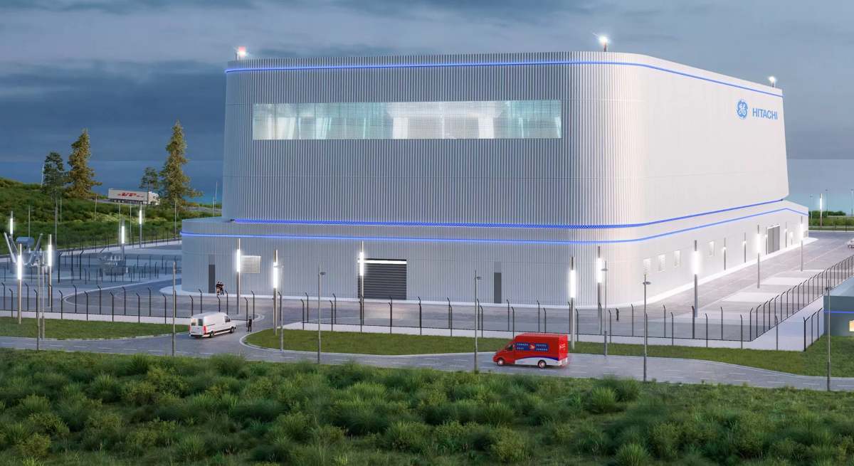 Diseño exterior del reactor Hitachi BWRX-300. / GE Hitachi