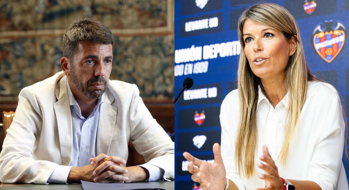 El presidente de la Generalitat valenciana, Carlos Mazón, y la periodista Maribel Vilaplanas