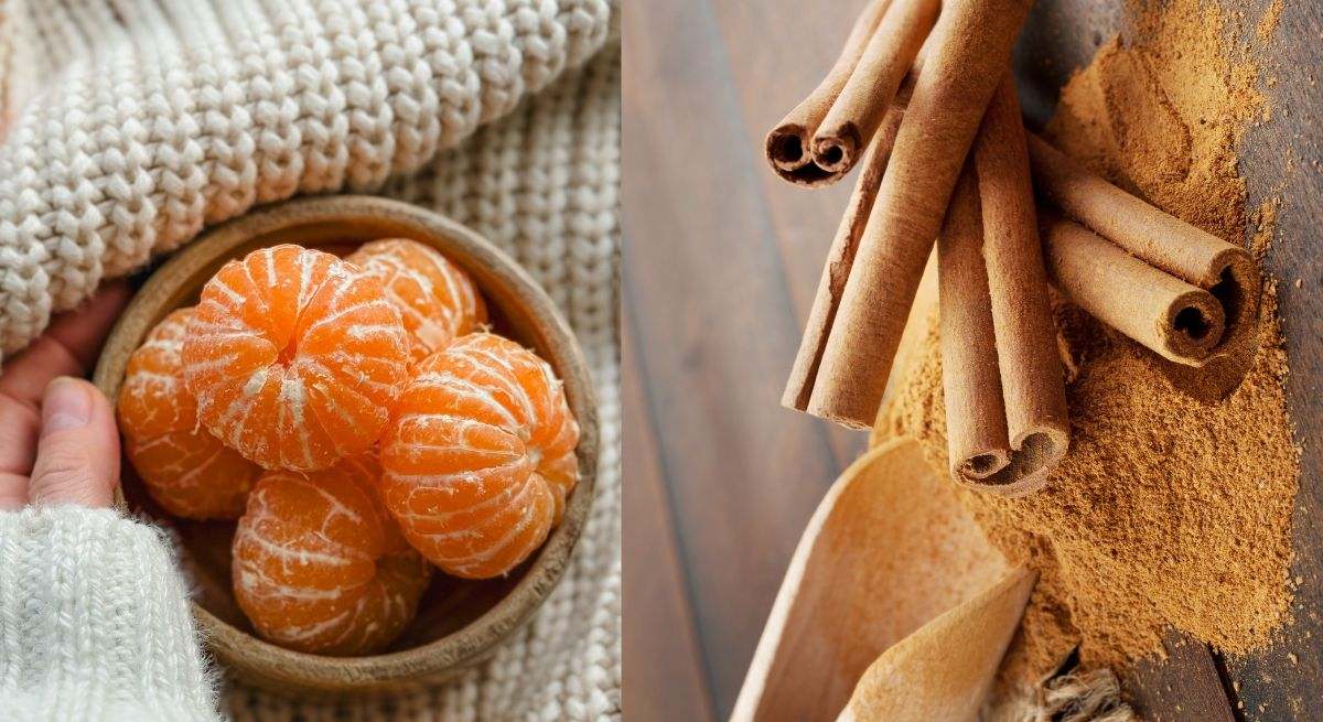 Té de cáscara de mandarina con canela