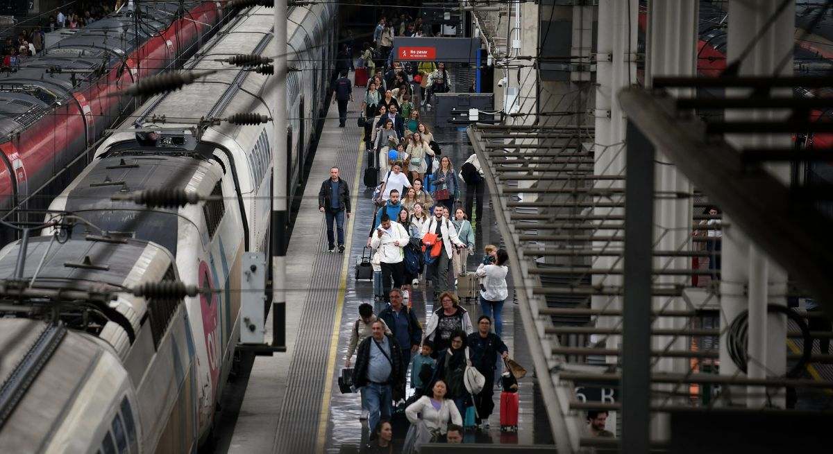 Tren en la estación de atocha