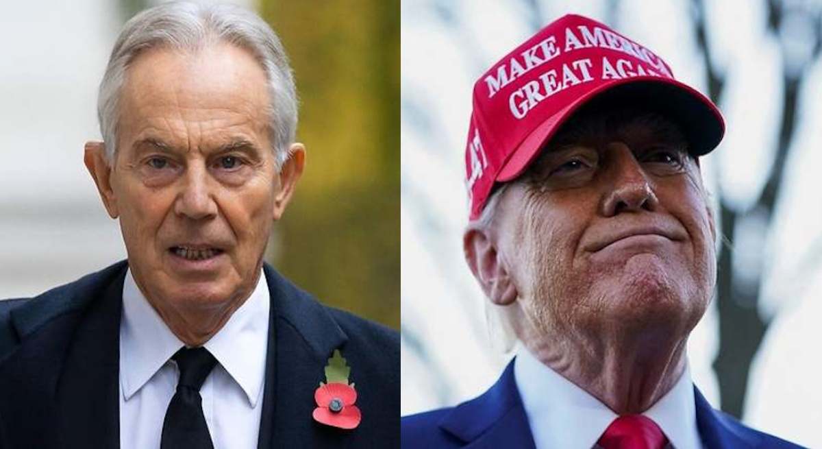 Tony Blair, primer ministro de Reino Unido y Donald Trump, presidente de EEUU.