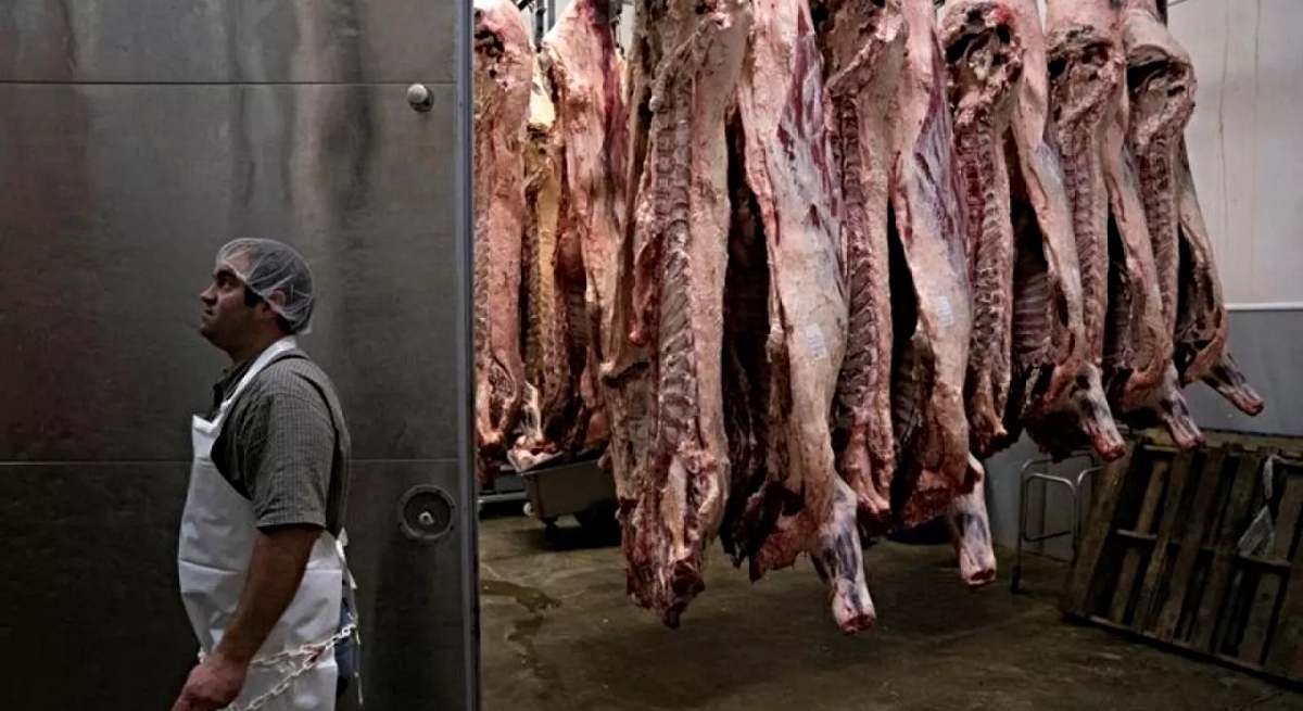Un trabajador de la industria cárnica