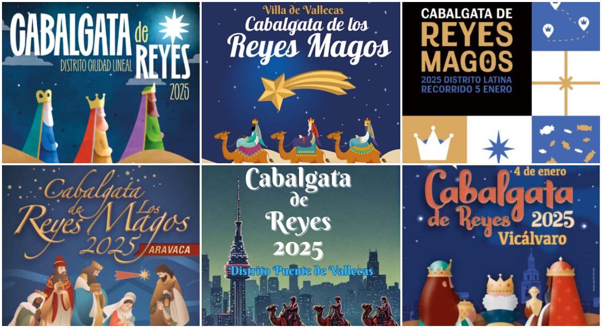 carteles-cabalgatas-reyes-madrid-distritos-2025