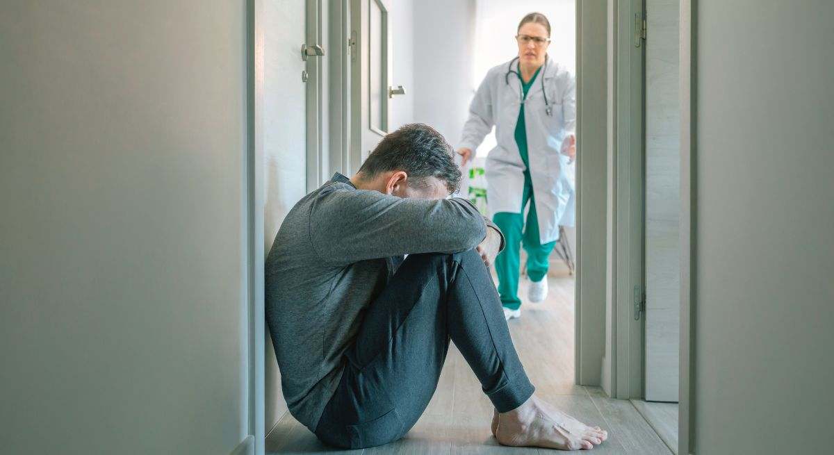 Un hombre, a punto de suicidarse