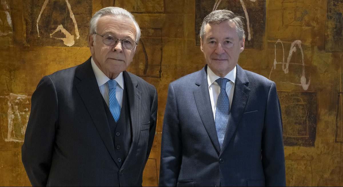 Isidre Fainé, presidente de Criteria, y Ángel Simón, consejero delegado. EE