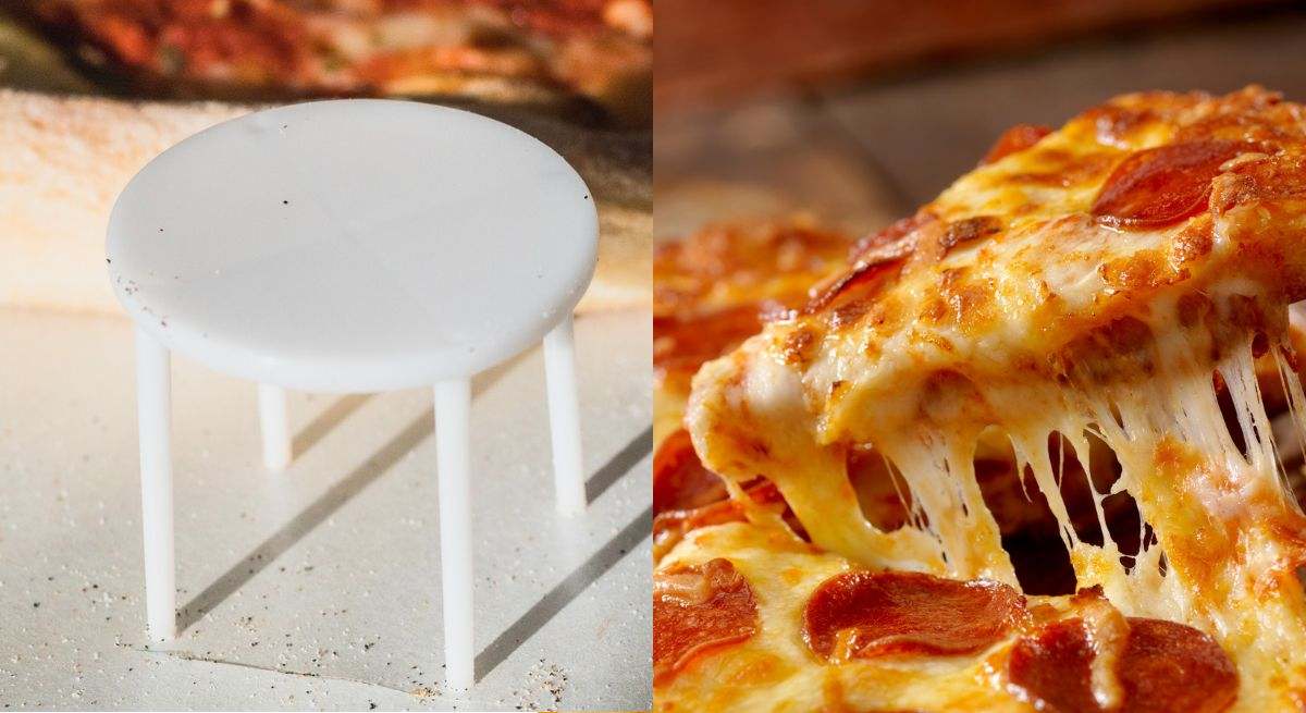 El plástico de la pizza
