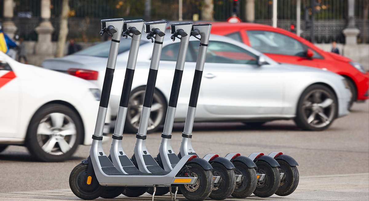 Imagen de recurso de patinetes en Madrid.