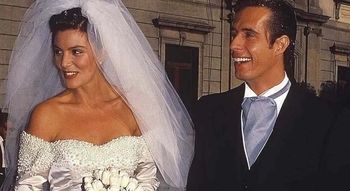 Boda de Mar Flores y Carlo Costanzia, en 1992
