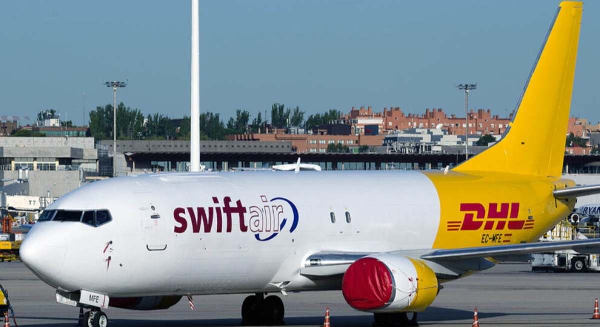 Avión Swiftair operado por DHL. Foto: Diego Ruiz de Vargas.