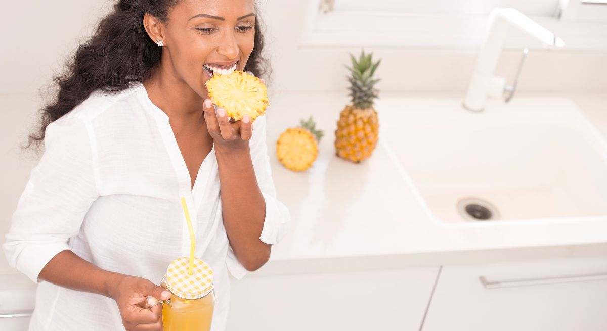 La piña es una fuente de fibra, de calcio, de magnesio, de potasio y de ácido fólico