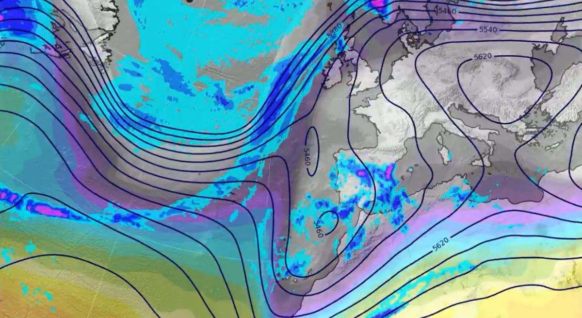 Mapa de la evolución de las precipitaciones de la AEMET.
