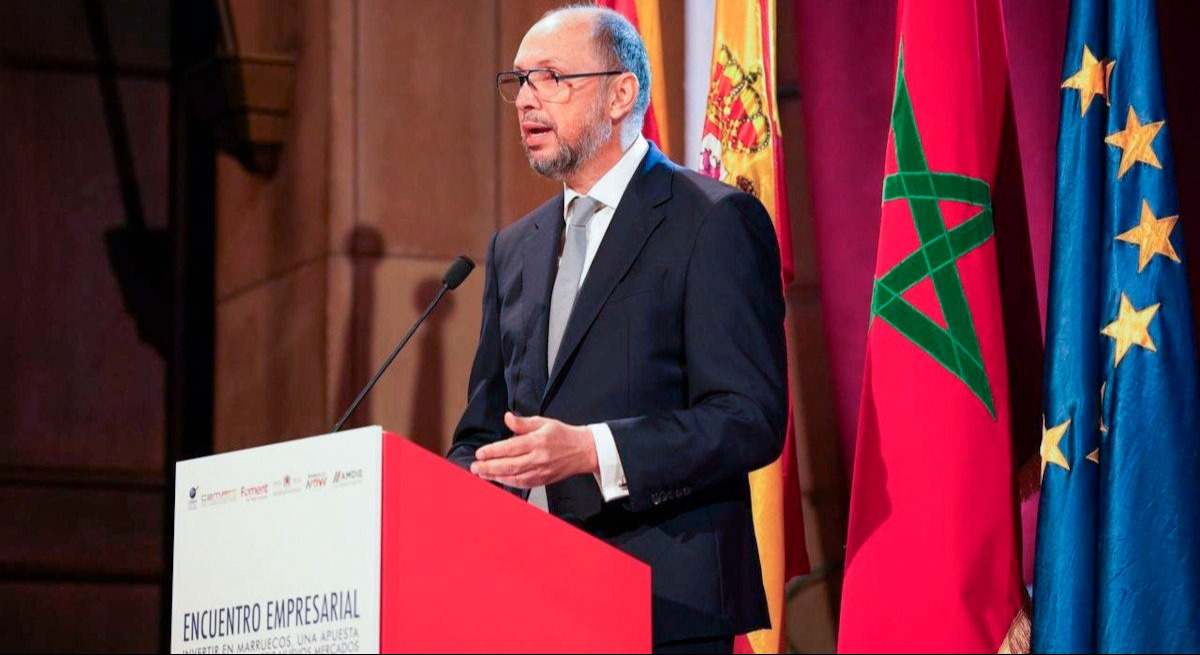 El ministro marroquí de Inversión Mohcine Jazouli en su visita a Barcelona en enero