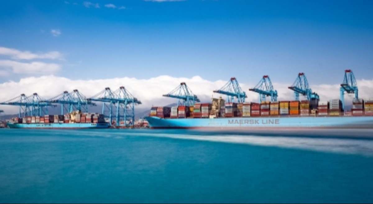 Buques de Maerks en el Puerto de Algeciras.