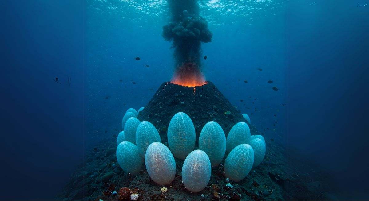 Descubren un volcán submarino con miles de huevos gigantes vivos: este descubrimiento aterroriza a los científicos