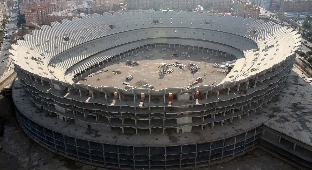 Estado del Nuevo Mestalla. Foto: Guillermo Lucas