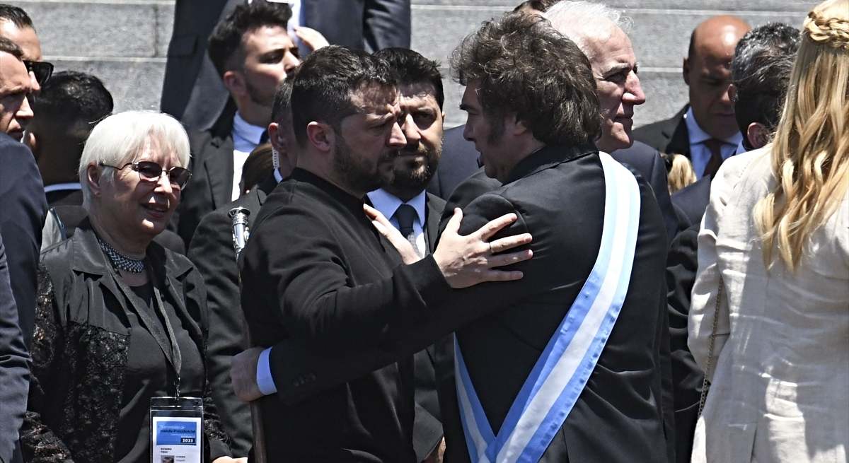 Zelenski y Milei en el acto de toma de posesión del presidente argentino, el pasado 10 de diciembre en Buenos Aires / EP
