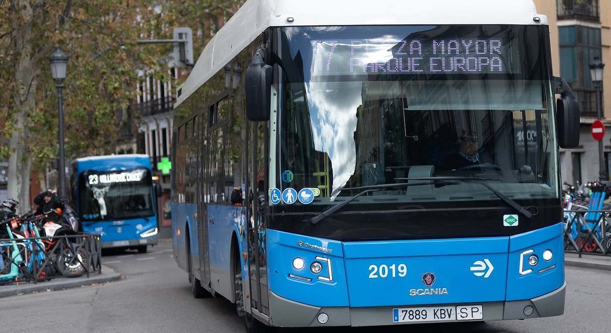 Autobuses de la EMT en Madrid.