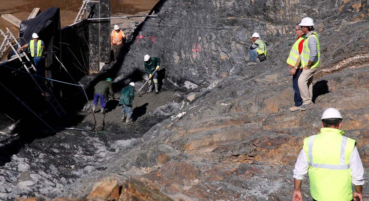 Obras de la presa de Alcolea