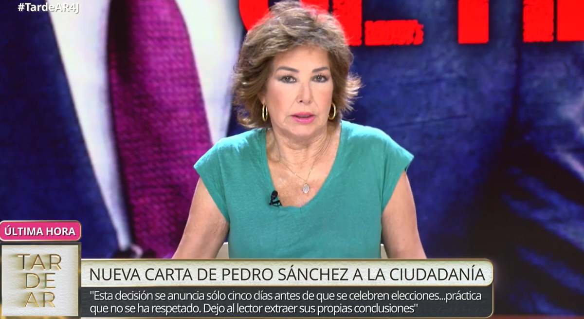 Ana Rosa carta de Pedro Sánchez