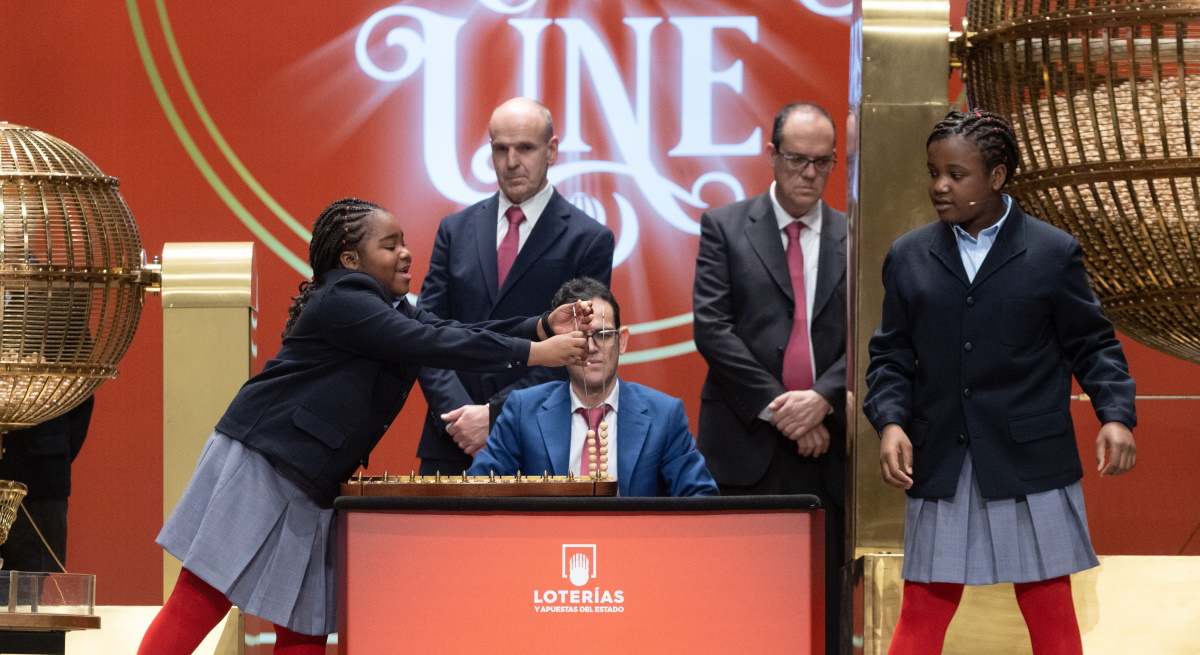 Imagen del sorteo de la Lotería de Navidad en 2022.