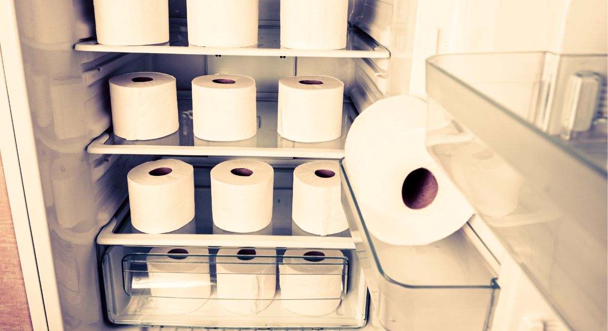 Papel higiénico en la nevera