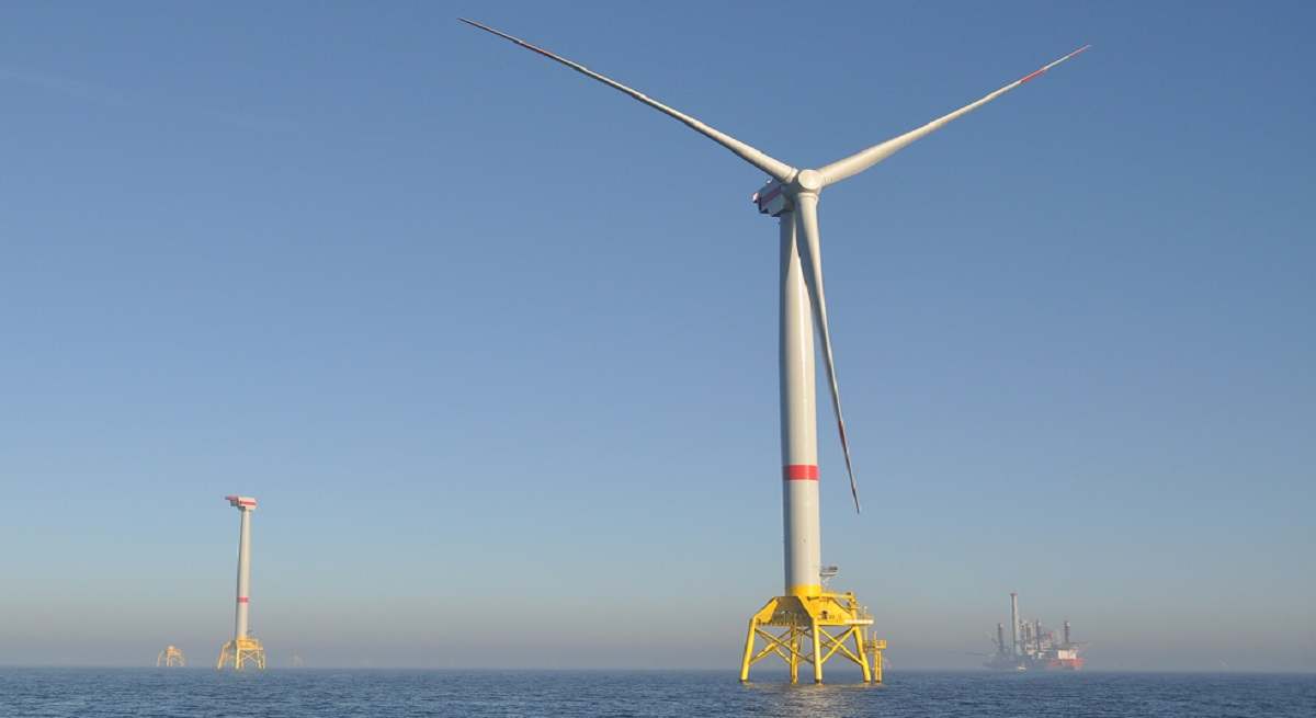 Un aerogenerador marino