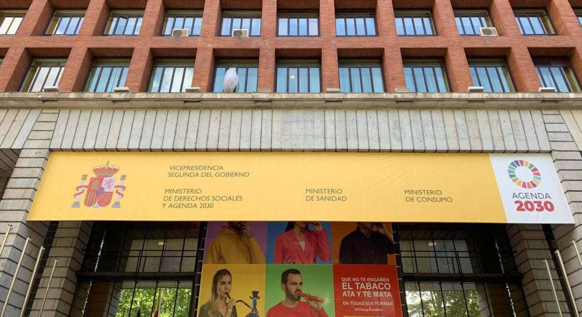 Fachada del Ministerio de Consumo y el Ministerio de Sanidad una vez separados, aunque siguieron compartiendo edificio / EP
