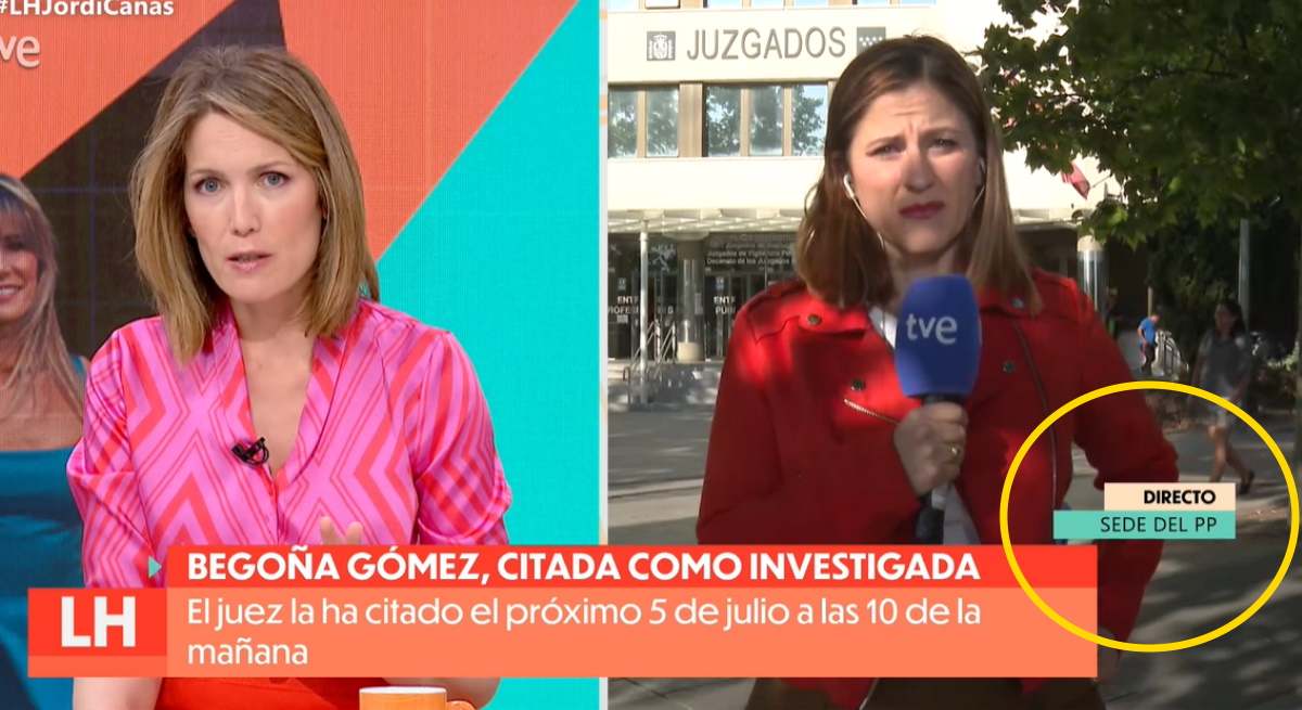 Rótulo en el programa de Silvia Intxaurrondo