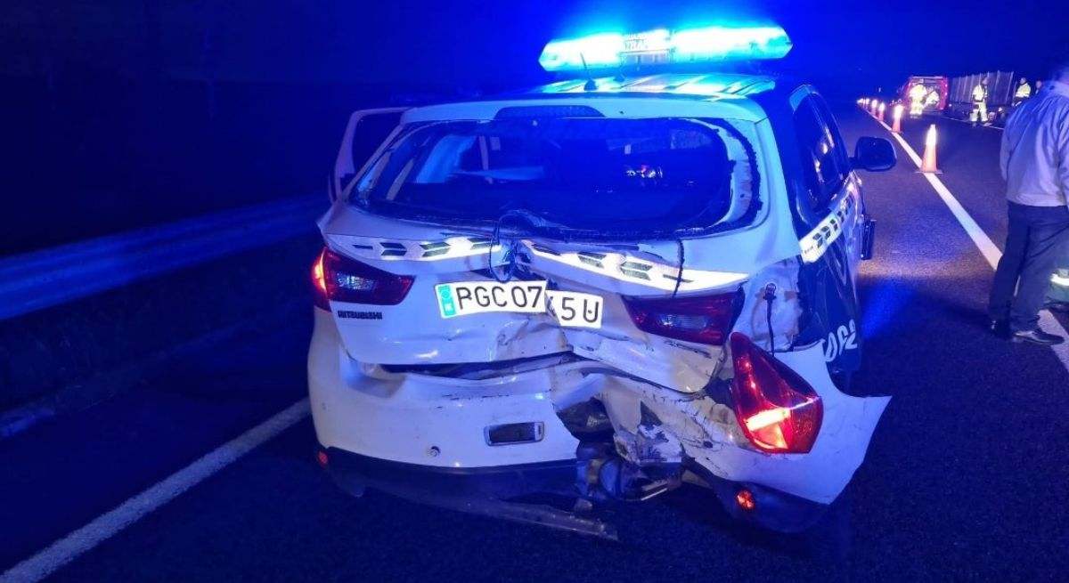 Accidente coche patrulla de la Guardia Civil