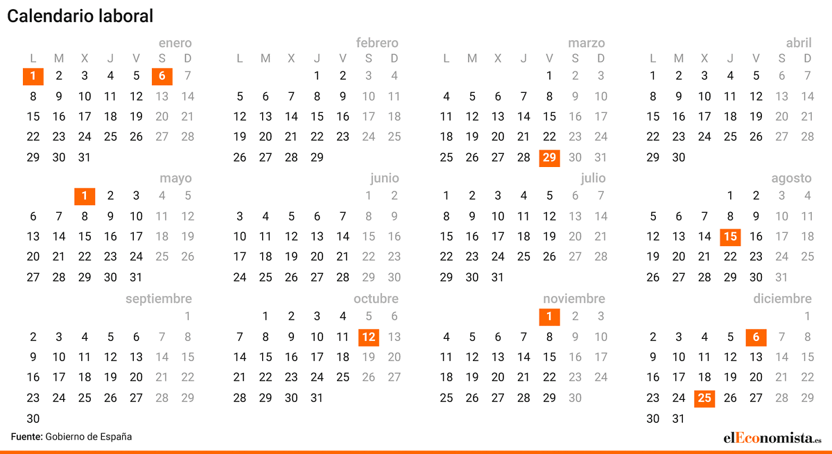 Calendario laboral 2024.