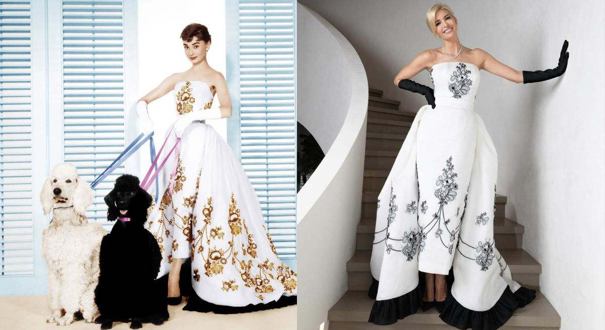 Composición de Ivanka Trump junto a Audrey Hepburn
