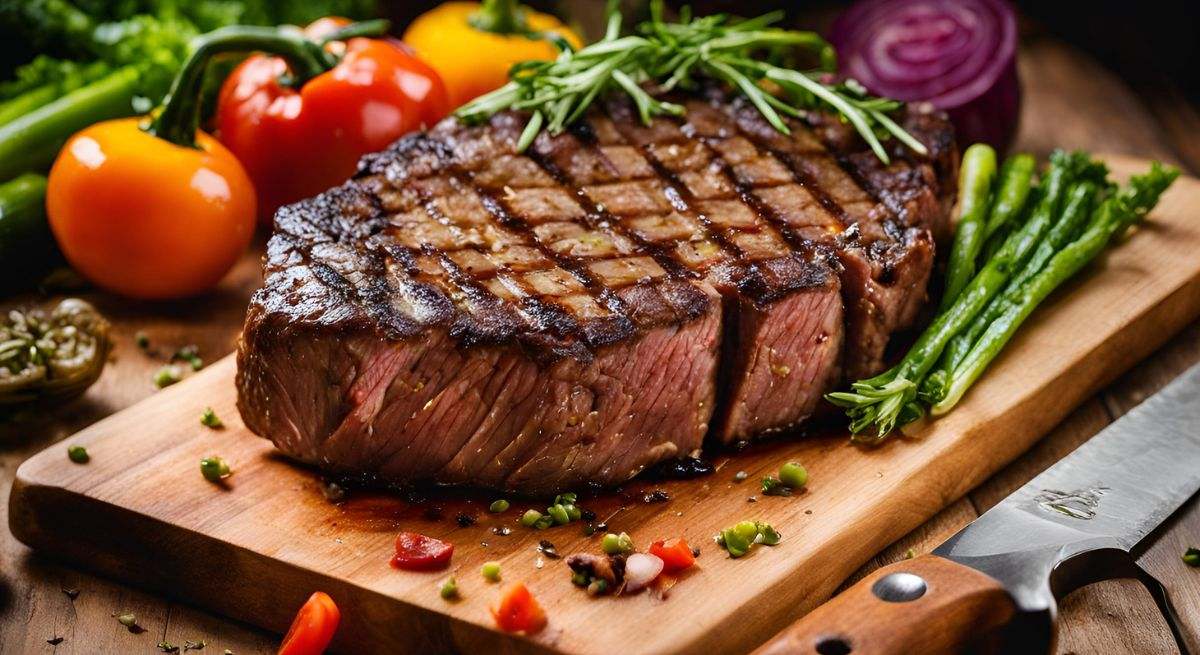 Filete junto a verduras
