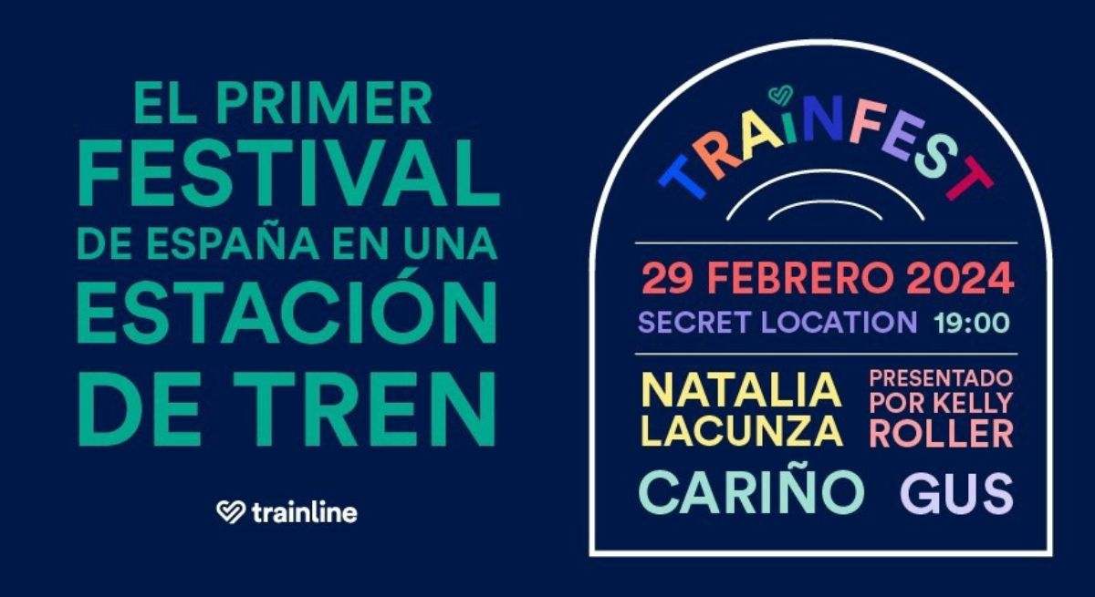 Cartel del festival Trainfest 2024 en Madrid. / Foto: Trainline