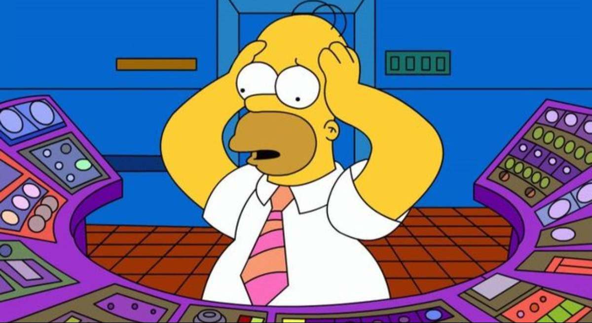Homer Simpson en la central nuclear