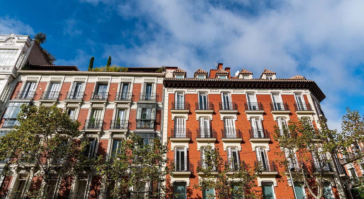 Edificios de viviendas en el barrio Salamanca de Madrid