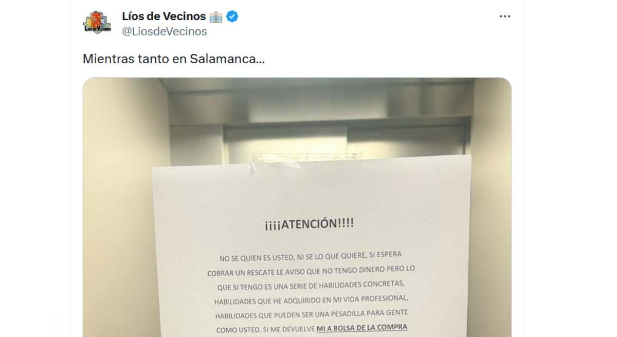 Foto: @LiosdeVecinos.