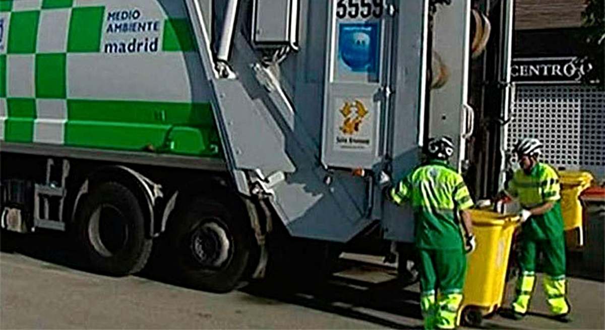Recogida de basura en Madrid