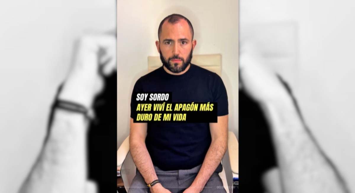 "Soy sordo y viví el apagón más duro de mi vida".