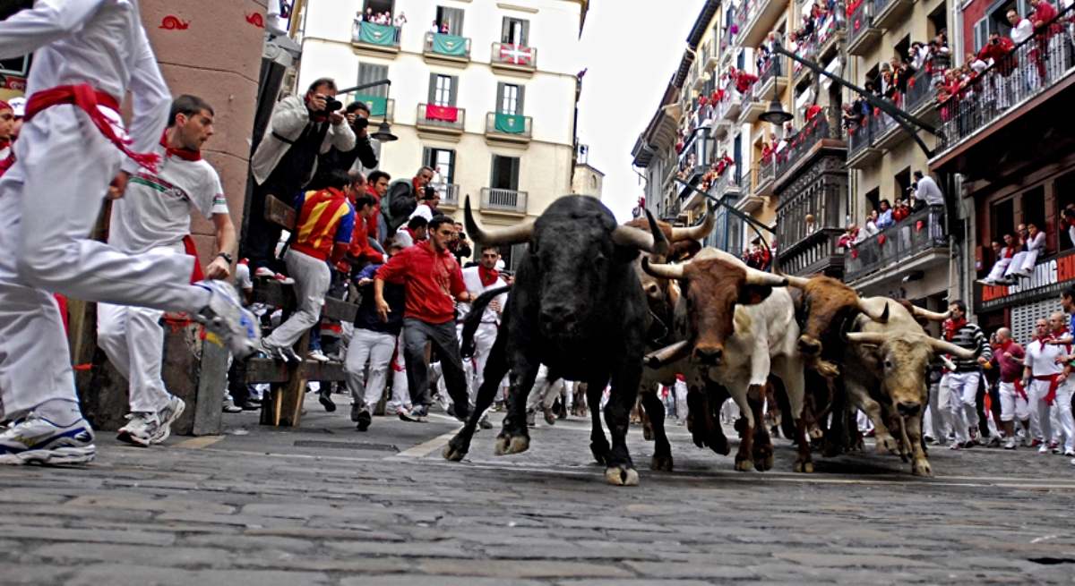 Imagen de un encierro en Pamplona / sanfermines.net