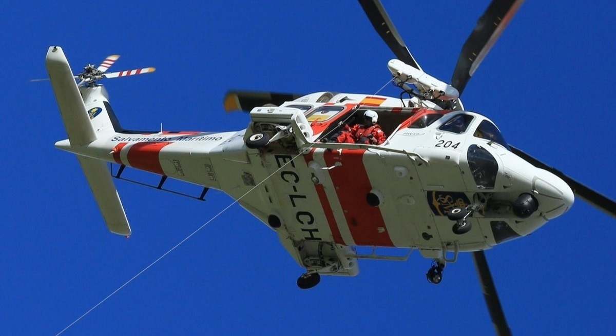 Helicóptero de Salvamento Marítimo.