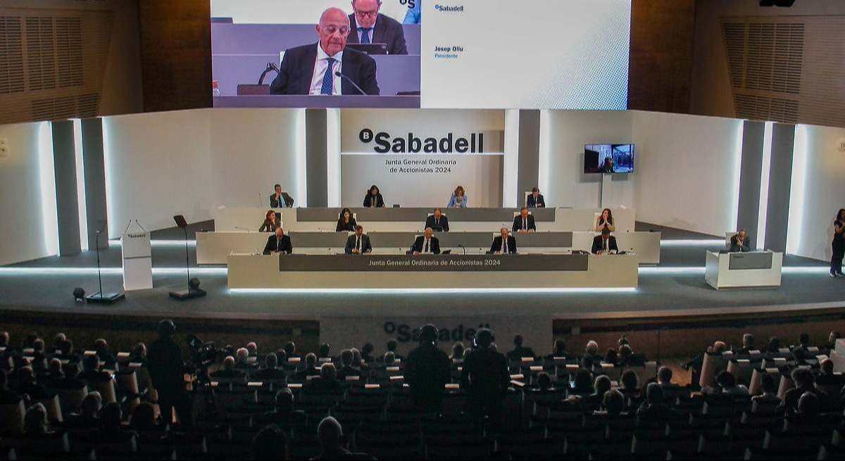 Consejo de Sabadell en la última junta de accionistas.