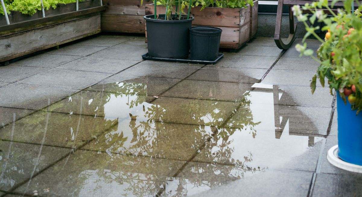 Terraza mojada